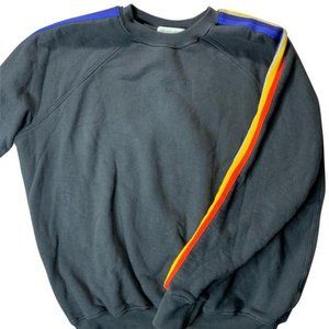 SpiritualGangster Rainbow Stripe Sleeve Sweatshirt